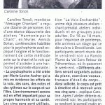 2007-Caroline Tonoli Article Presse-annonce-stage-trehorenteuc-LES INFOS-mars