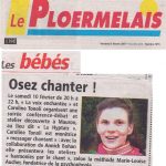 2007-Caroline Tonoli chant prenatal Article Presse-le-ploermelais