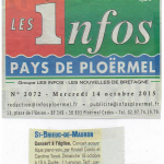 Caroline Tonoli et Kristell Cointo Concert Article Presse LES INFOS-Saint Brieuc de Mauron